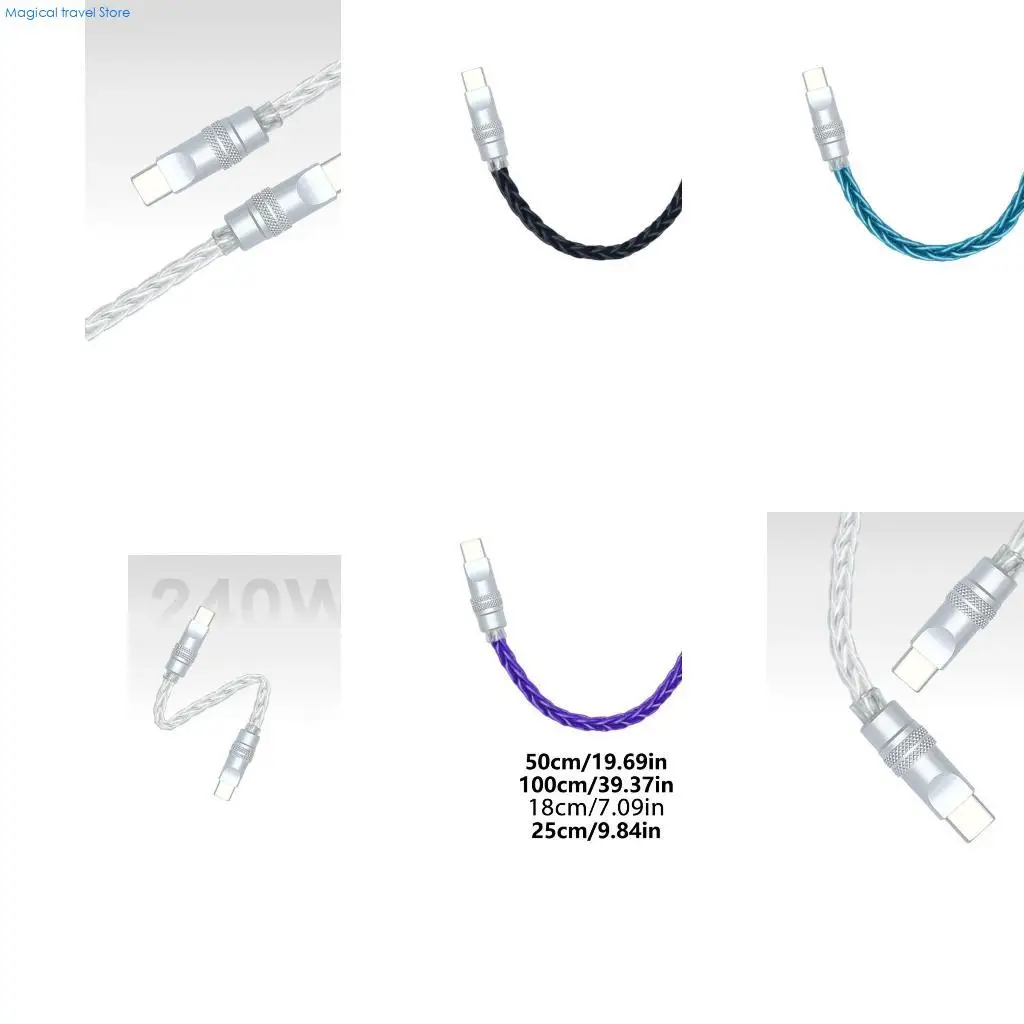 N2UB Type C Cable with Eight Cored Silver Plated Monocrystalline Copper Cord for Quick Charging and Stable Connection