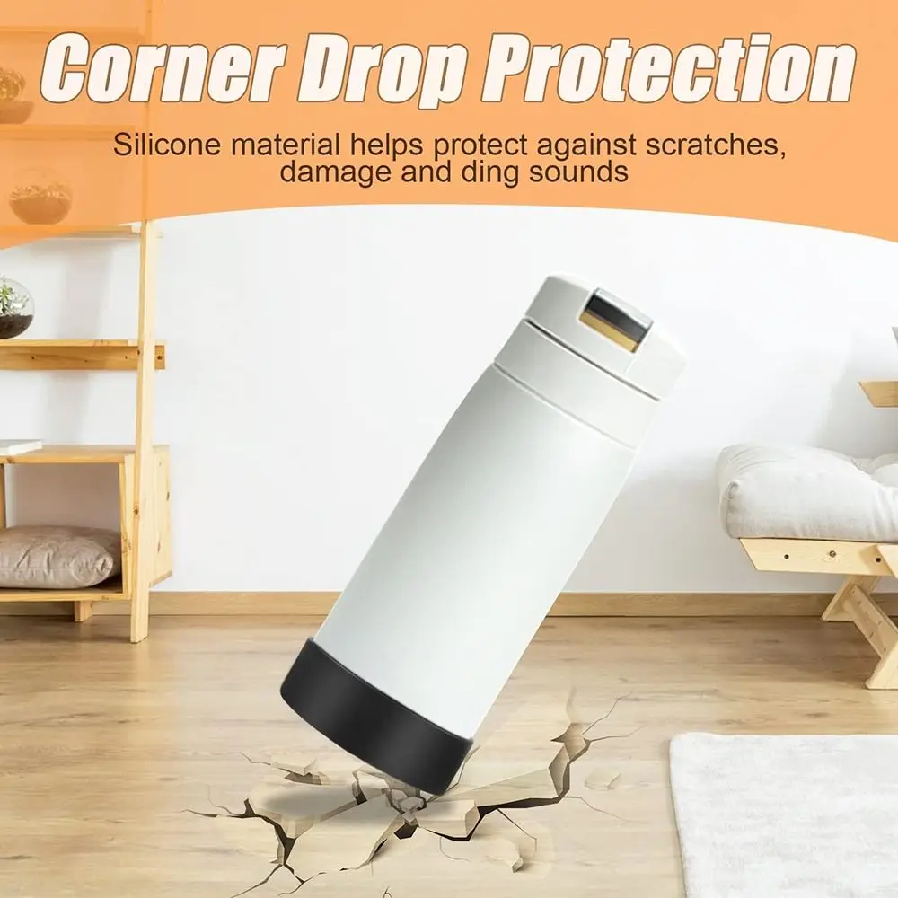 Cup Mat Silicone Water Cup Coasters Non-Slip Wearresistant Water Bottom Sleeve Water Bottle Holder Vacuum Cup