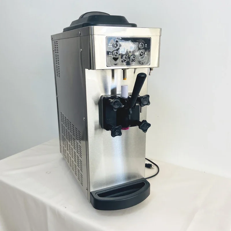 Commercial Countertop Ice Cream Making Machine Snack Shop Bar Cafe Soft Ice Cream Machine 1100W 10-12L/H Vending Machine