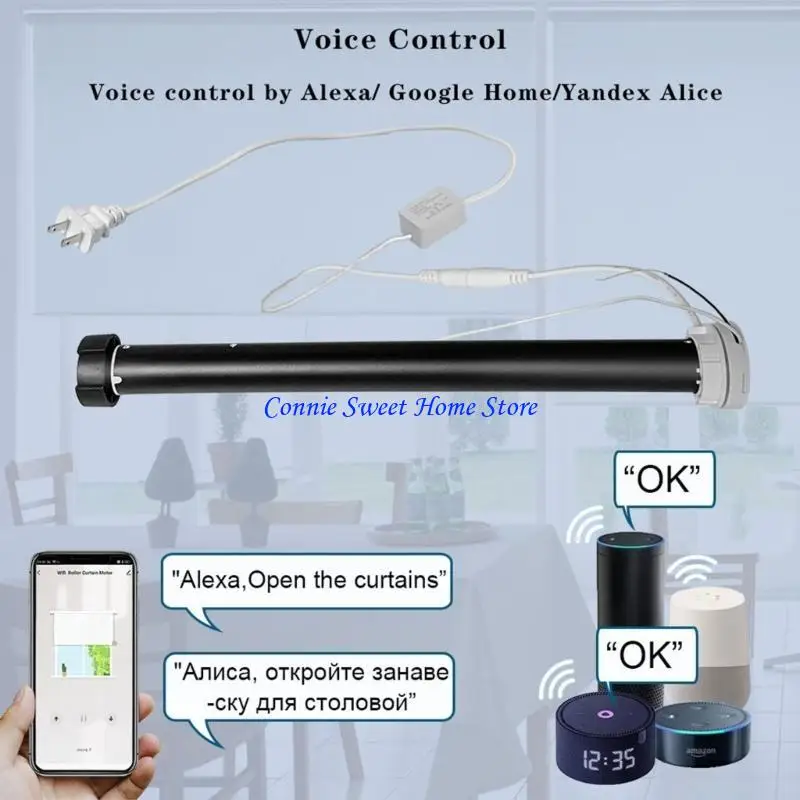 

LXAF Roller Shade Motor Remote Control Curtain Motor Automates Timing for Household