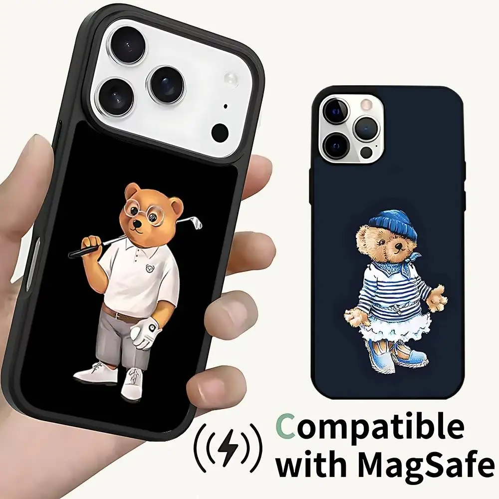 

Baron F-Filou B-Bear Phone Case For iPhone 17,16,15,14,13,12,11,Pro,Max,Plus,Mini,SE4,E Magnetic Magsafe Wireless Charging