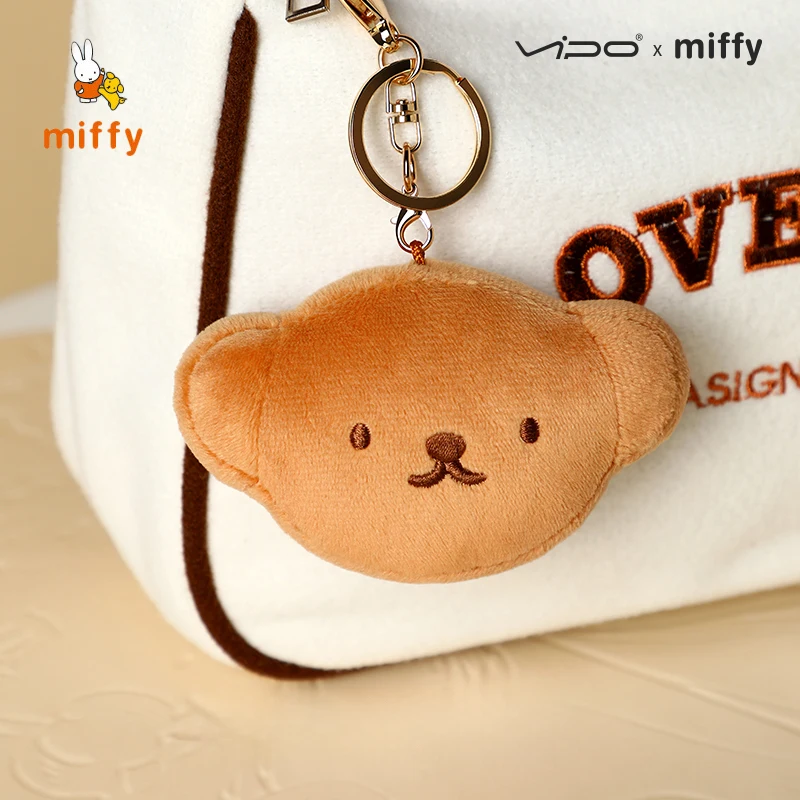 Uroczy breloczek pluszowy Miffy, kreskówkowy, kreatywny wisiorek do plecaka, wysokiej jakości puszysta zabawka pluszowa, anime, pluszowa lalka dla dziewczynki, idealny prezent.