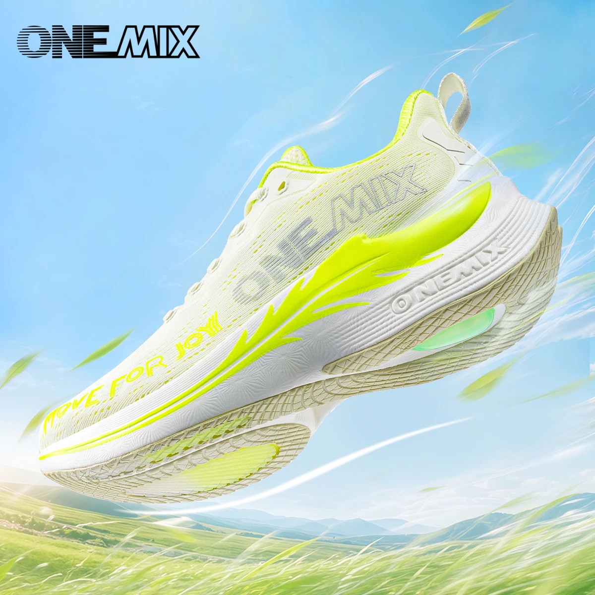 Fresh Breathable Mesh Athletic Shoes Full Rubber Anti-slip Sole TPU Stabilizing Heel Lightweight Daily Running Sneakers for Men