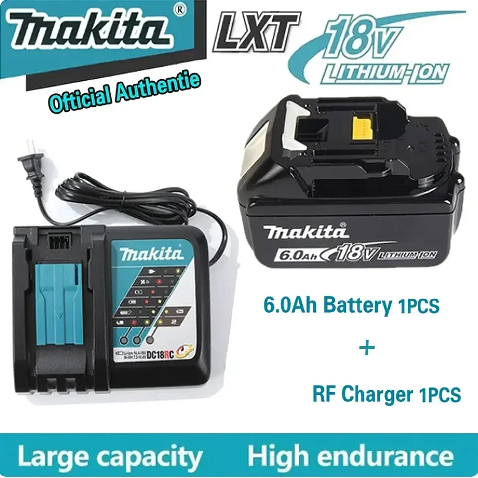 

100% Original Makita Rechargeable Power Tool Battery, Replaceable LED Lithium-ion 6.0 Ah 18V LXT BL1860B BL1860BL1850 BL1830