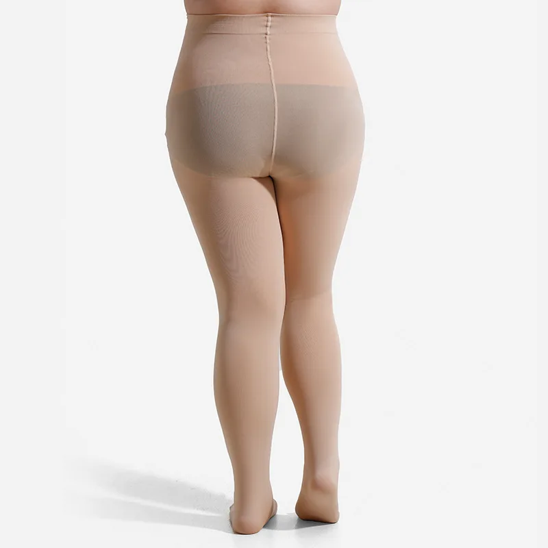 プラスサイズ 70 デニールナイロンタイツハイウエスト超弾性 4XL 大きいサイズの女性のパンスト最大 150 キロ/330 ポンドの大きな女性のため