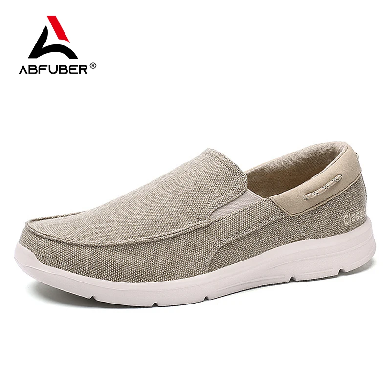 Summer Breathable Canvas Shoes Men Loafers Slip On Sneakers Fashion Casual Men Shoes Lightweight Flats Men Driving Zapato