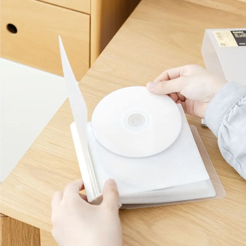24 CD Capacity CD Case CD Sleeve DVD Wallet CD Storage Box Booklet Holder DVD Organizer CD Disc Package Bedroom Office