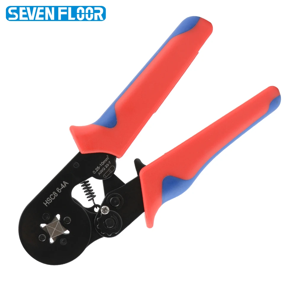 Motorcycle Wiring Harness Repair Tool, Ferrule Crimping Pliers, Adjustable Pressure Terminal Crimper for AWG23-7 0.25-10mm² Wire