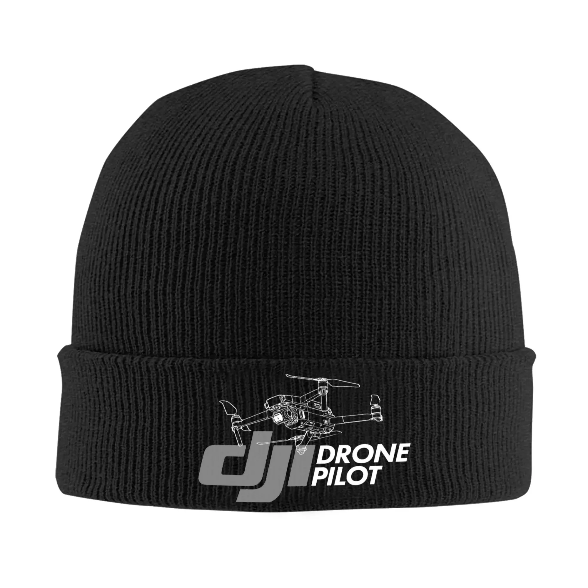 Men Women D-DjiES Drone Pilot Drone Operator Beanie Hats Street Knit Hat Autumn Winter Outdoor Sport Caps Elastic Bonnet Hats