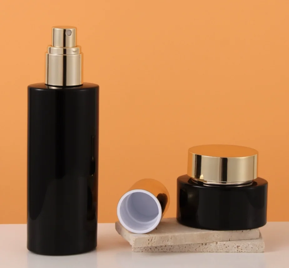 30ml-120ml オーバル型ガラスボトル モイスチャーエッセンス セラム/ローション/エマルジョン/ファンデーション/化粧水 化粧品容器