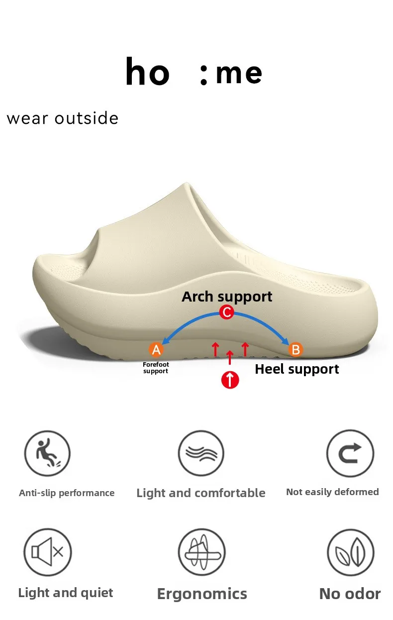 German Arch Support Negative Heel Slippers for Women, Summer 2026 New Indoor Home Flat Foot Correction Sandals for Men view 6