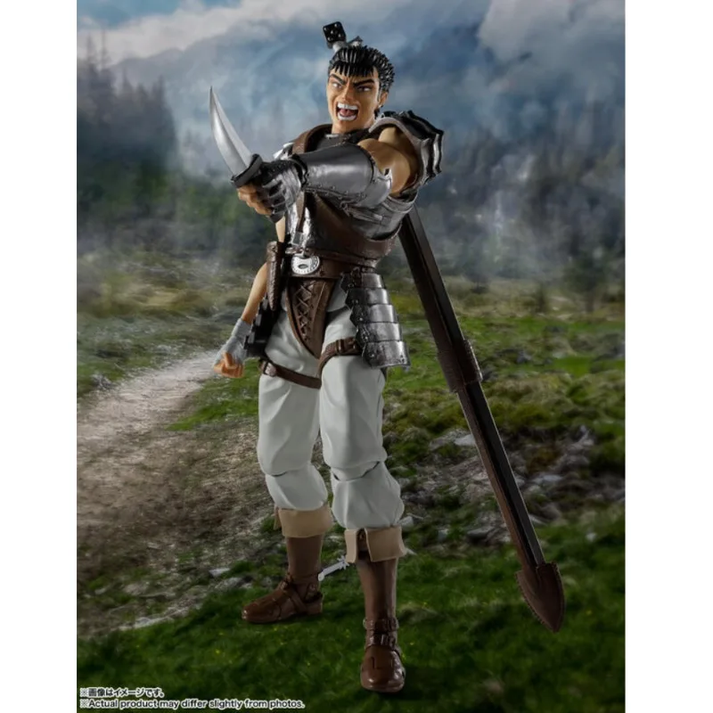 Bandai Original S.H.Figuarts Berserk Guts The Band of The Hawk Action Figure Collectible Model Ornaments Toys for Boys Gift