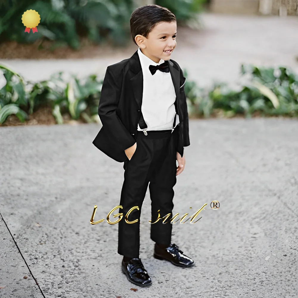 Boy's 2-piece wedding suit set - suitable for children aged 2 to 16 years old, casual event wear for wedding parties