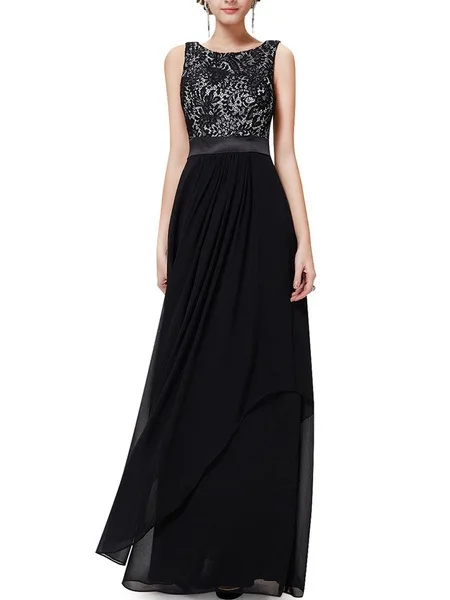 

Customized Retro Chiffon Lace Pleat Sash A-line O-Neck Long Dresses Bespoke Occasion Dresses Classic Casual Elegant High quality