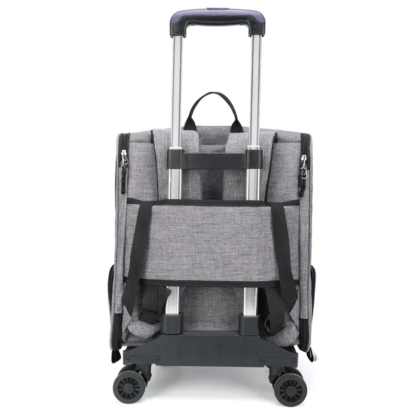 Pet bag cat dog trolley suitcase medium and small dog large capacity foldable out portable fat cat shoulders