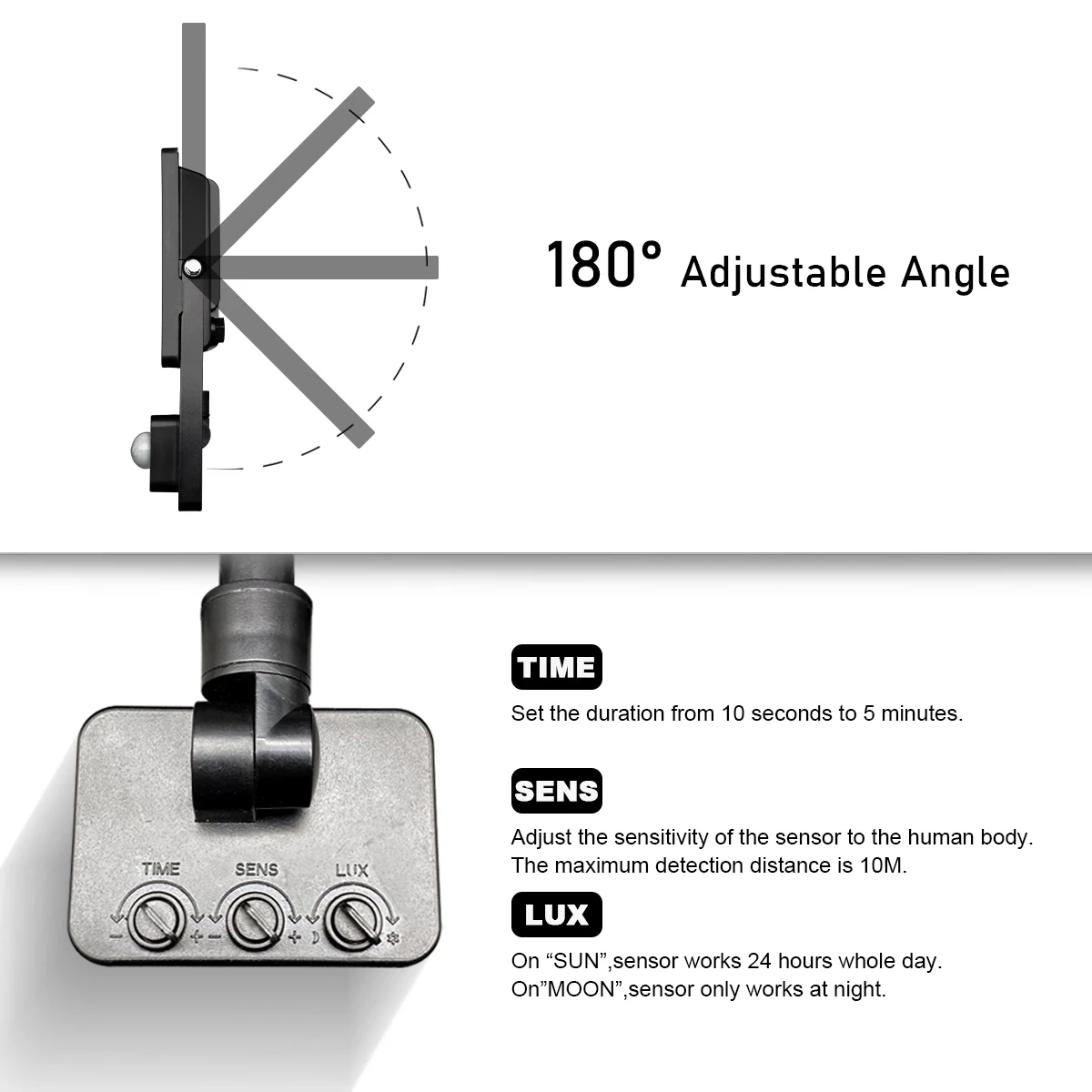 Reflector LED IP67 impermeable, AC220V, 10W-100W, IP65, proyector de jardín al aire libre, foco de iluminación, luces de inundación de pared, Sensor de movimiento