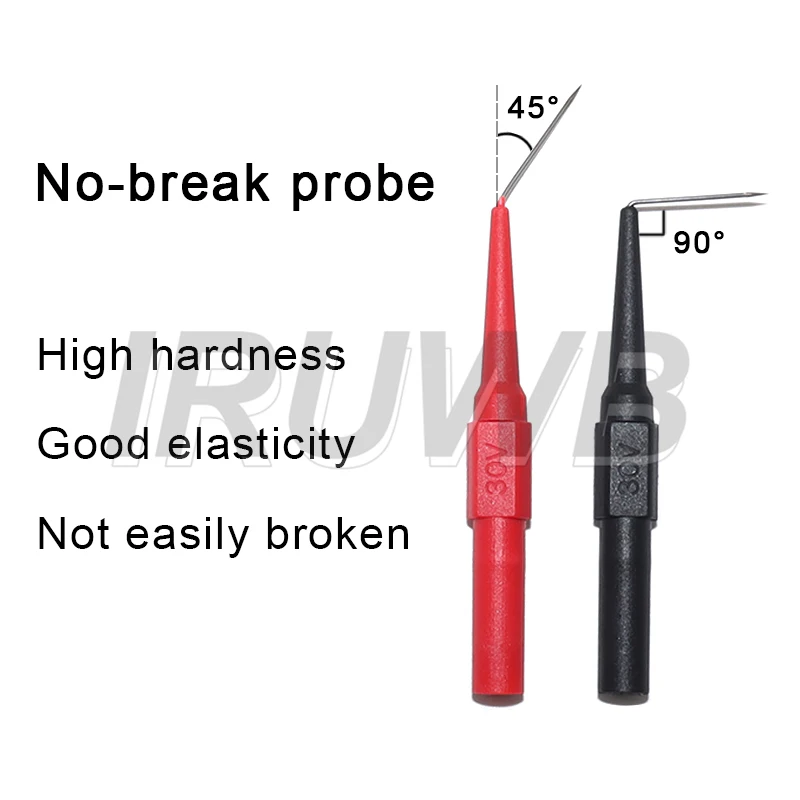 0.7MM 30V Diagnostic Tools Multimeter Test Lead Extention Back Piercing Needle Tip Probes Car Automotive Test Probe Kit