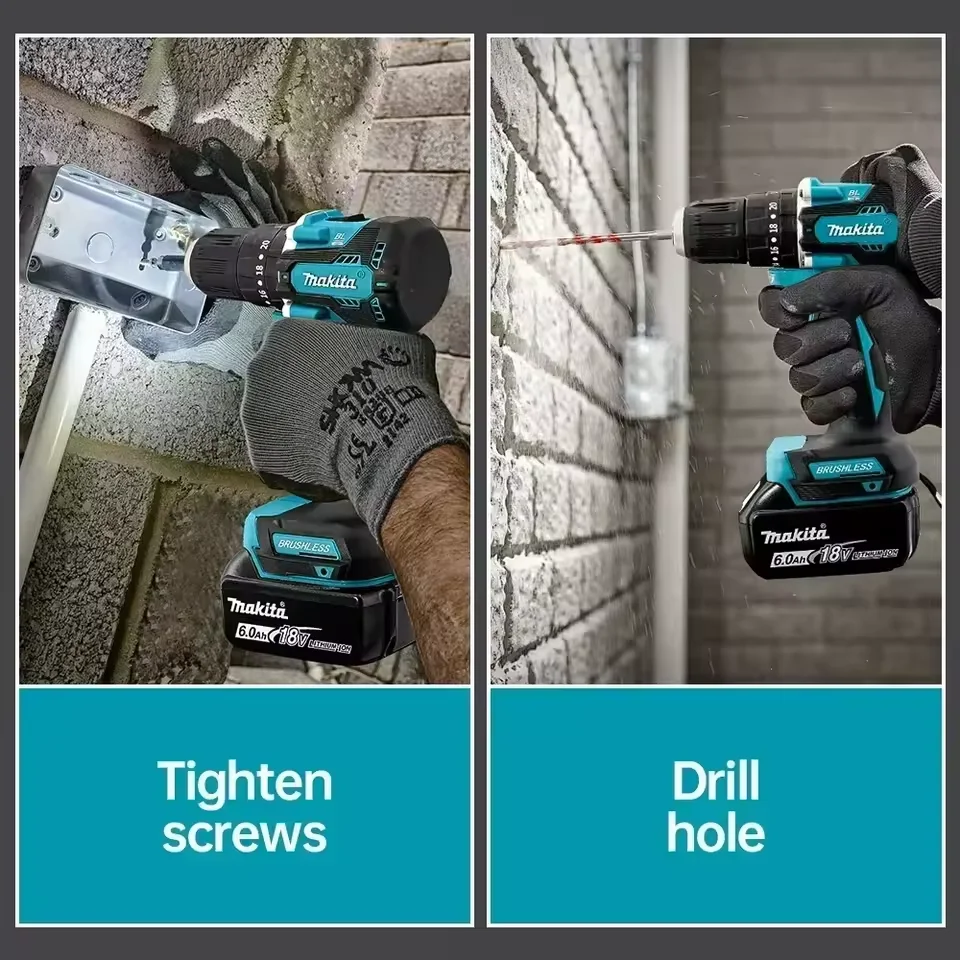 ماكيتا DDF487 18 فولت اللاسلكي فرش الحفر الكهربائية سائق المدمجة عزم دوران عالية LXT الكهربائية متغيرة السرعة فرش السيارات أداة