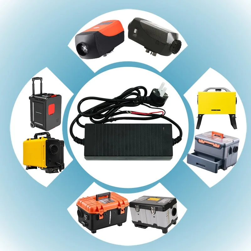 ABHX-240V To 12V AC/DC Power Supply Adapter Transformer Power Adapter For 5-8 KW Diesel Air Heater For Caravan Black EU Plug