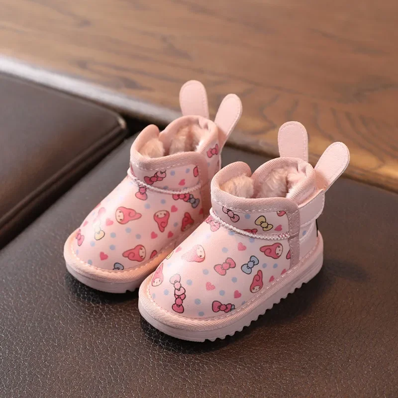 Cute Comfort Simple Girl Boots Warm Fashion Versatile Daily Winter Boots for Child Sweet Princess Artistic Exquisite Child Shoe