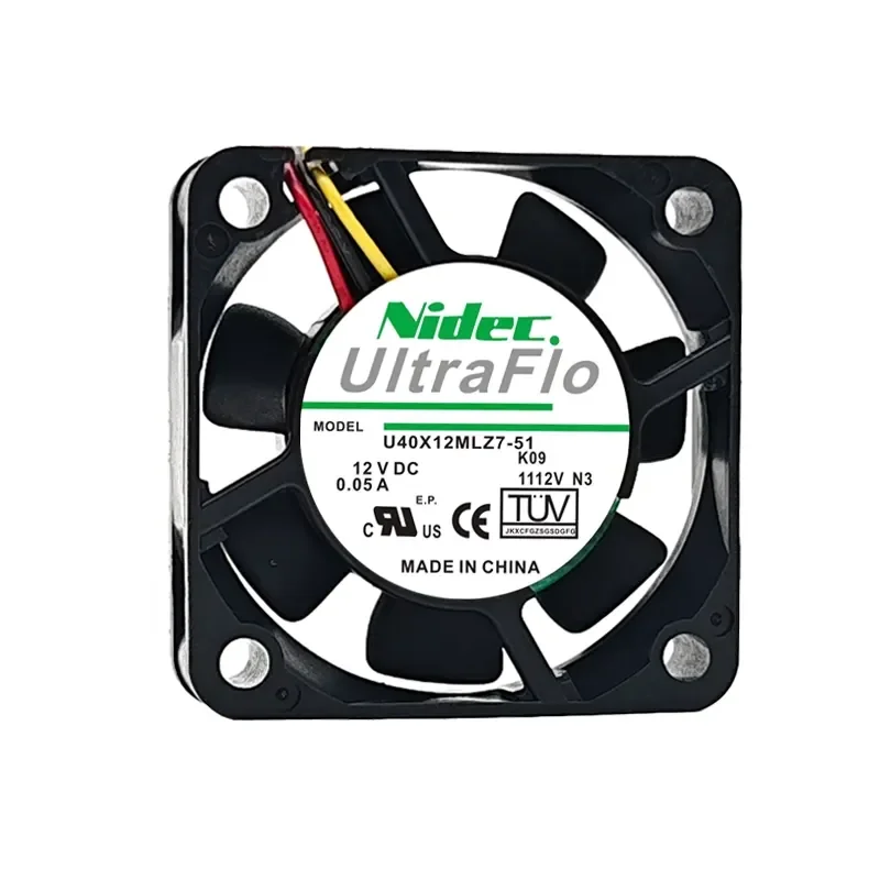 Ultra Quiet 4010 Fan for Japan Nidec U40X12MLZ7-51 52 53 with Miniature NBR Bearings 4cm