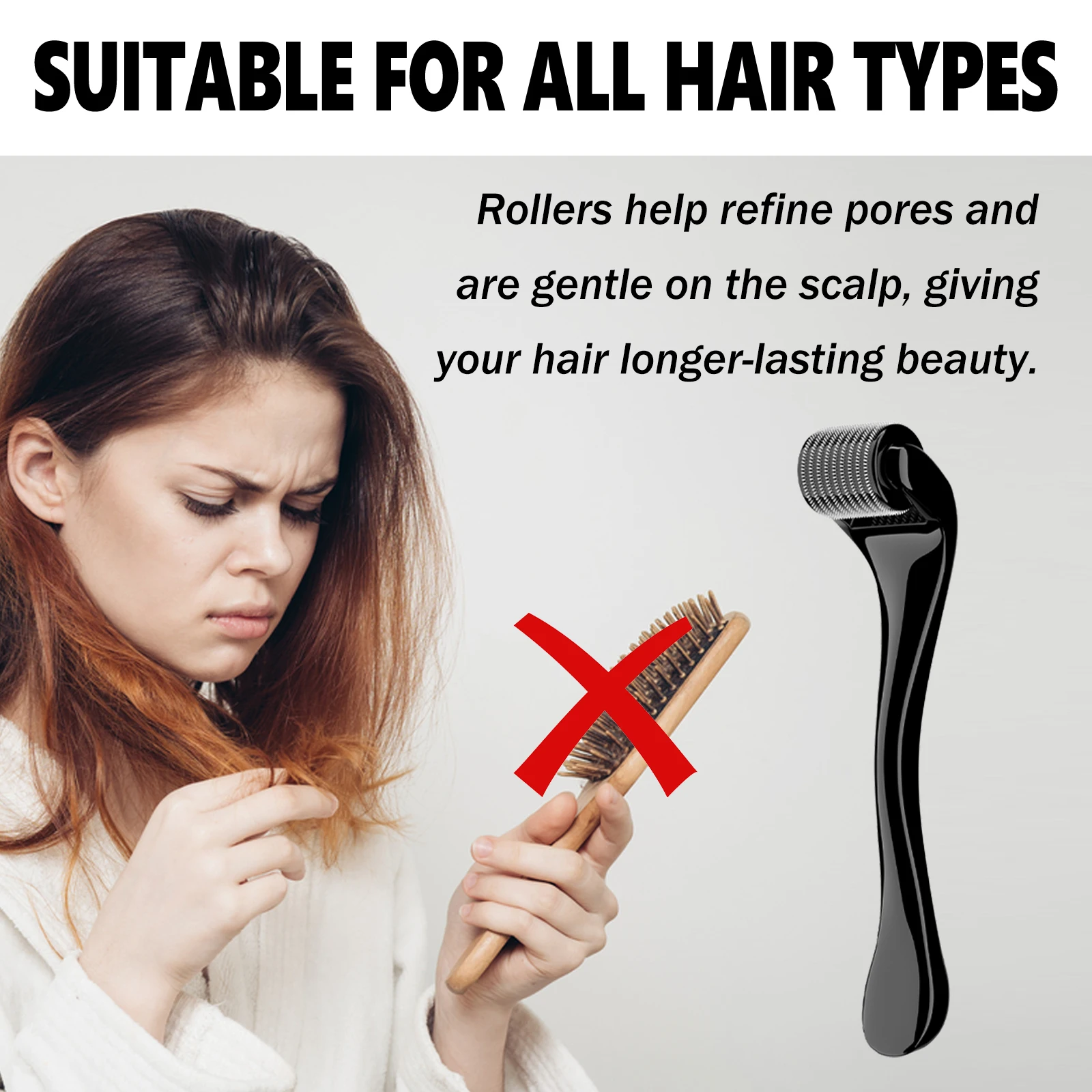 زيت الشعر يقلل بشكل فعال من التجعد ويخلق شعرًا ناعمًا حريريًا ويقوي الجذور، مصل أساسي مغذي لفروة الرأس والخيوط #3