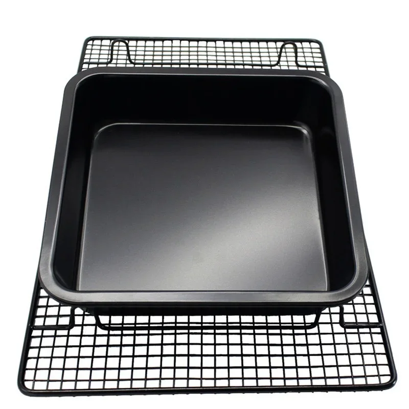 Mini Square Cake Pan Carbon Steel Cake Baking Pan Anti-Stick Bread Cookie Making Dishes Moldes  Oven Metal Cake Pan