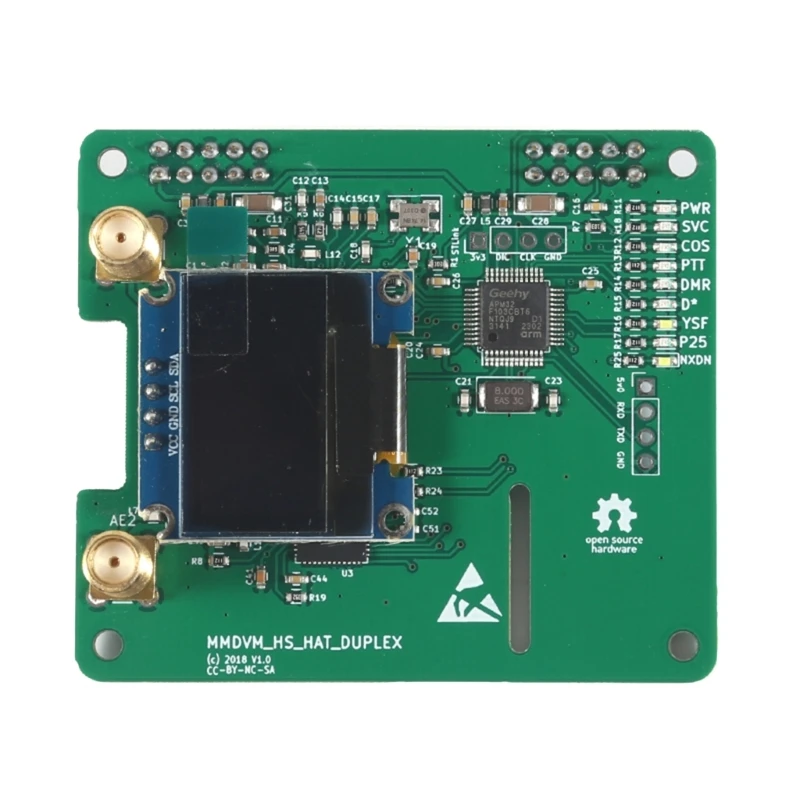 1 conjunto placa expansão duplex mmdvm hotspot placa sem versão usb firmware atualizável ampla frequência suportada