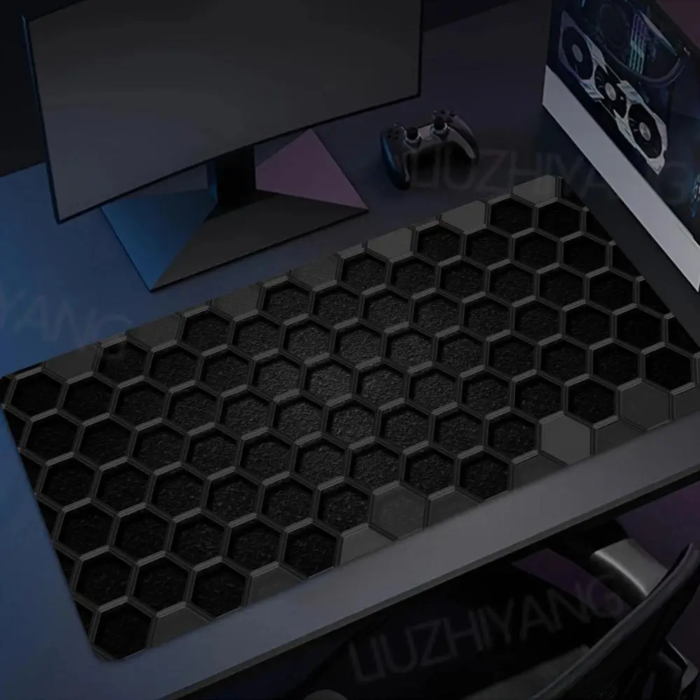 

Геометрический шестигранный коврик для мыши XXL, большой офисный игровой настольный коврик XL, коврики для компьютерной клавиатуры, резиновый противоскользящий игровой коврик для мыши HD