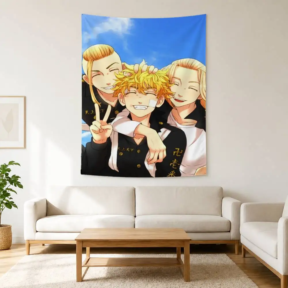 T-Tokyo Revengers Tapestry Flags Wall Hanging Background Art Banner for Bedroom Home Outdoor Decor