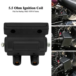 Motorcycle High Power Two Wire Spark Coil Dual Fire Ignition Coil For V-Twins 1965-1979 Sportster XL Dyna Softail Touring FLHT