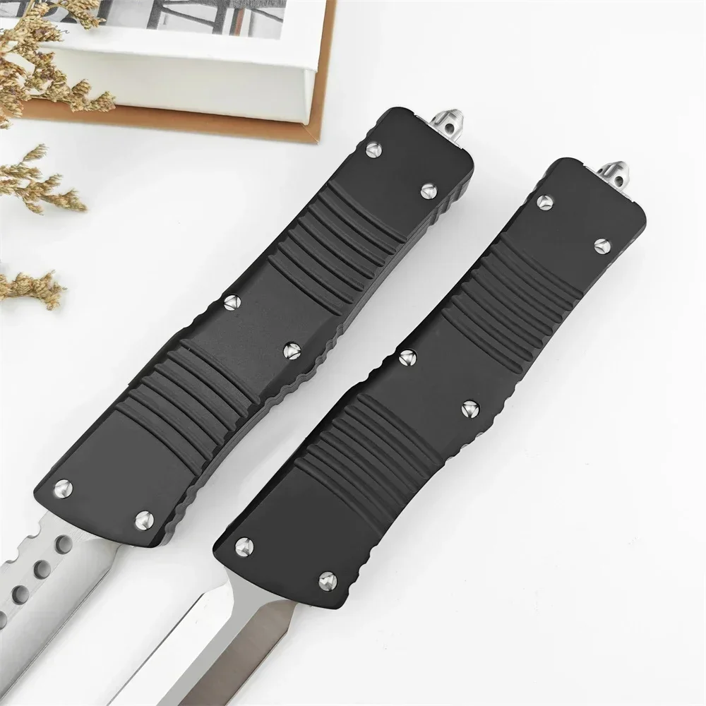 Mini AU TO Knife Quick Assist Open D2 Blade Aluminum Handle Outdoor Knife Hunting Camping Tactical Military Tool