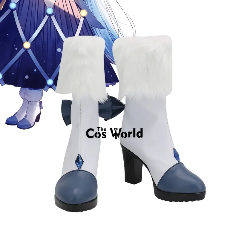 

2021 Miku Snow Anime Customize Cosplay High Heels Shoes Boots