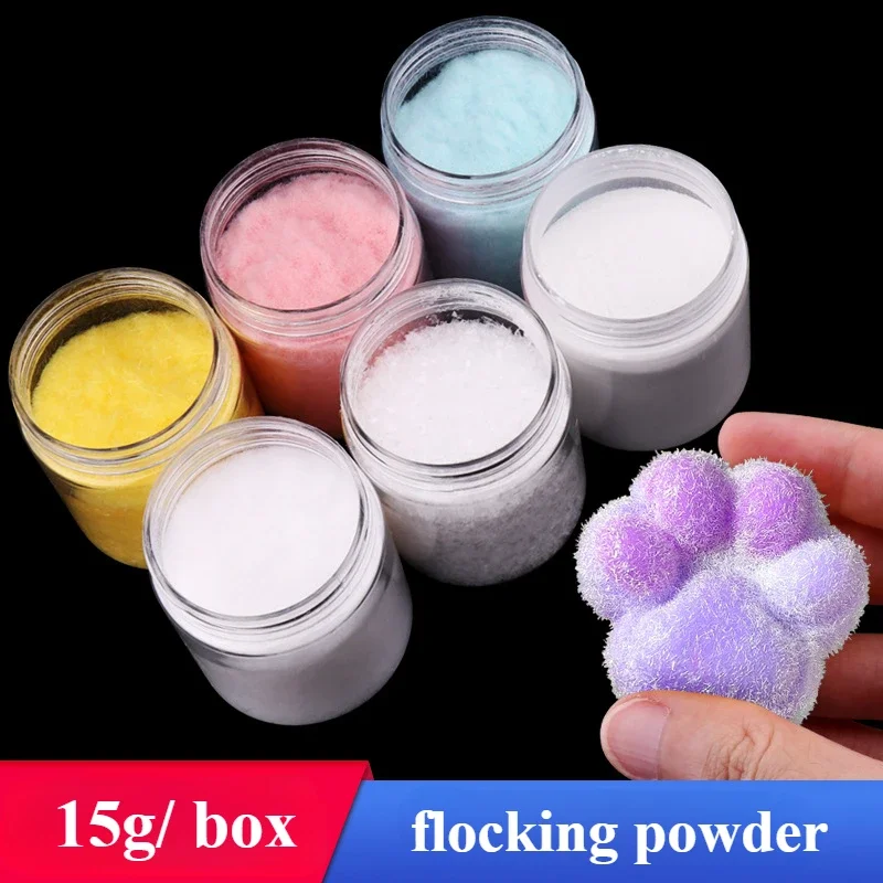 15g/ Box Ultralight Clay Plant Plush Powder DIY Resin Clay Succulent Plant Fluffys Cat Claw Pinch Silicone Anti-stick Materials