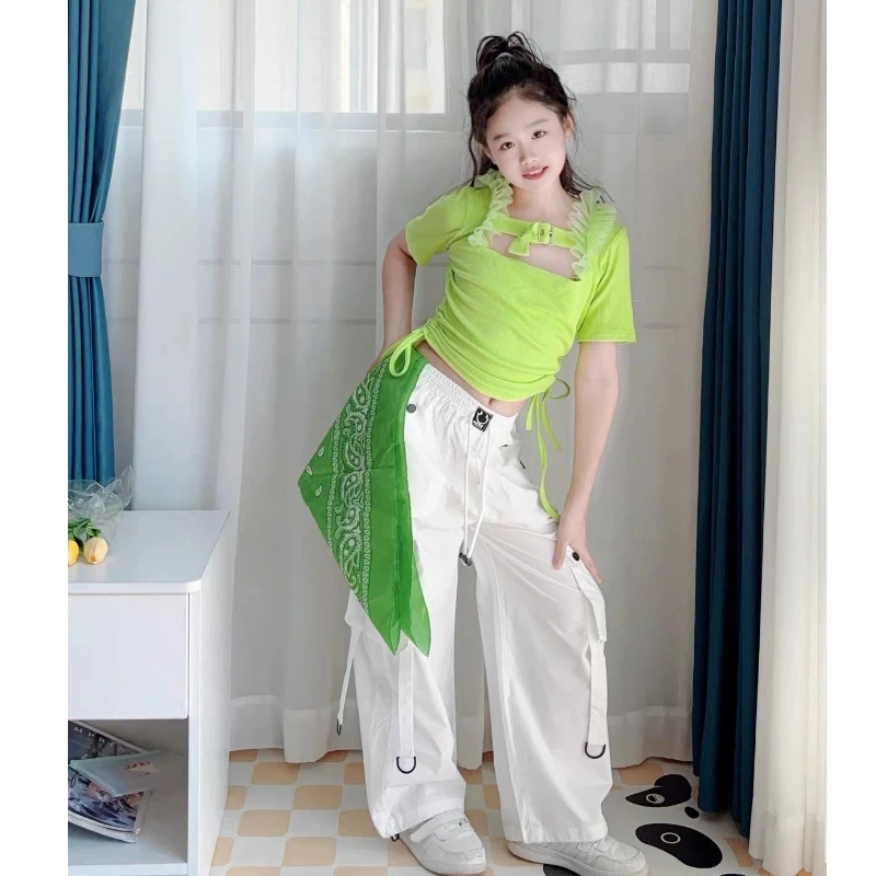 

Girl's Jazz Dance Costume, Trendy and Fashionable Dopamine Runway Fashion Show Costume, Jazz Stage Performance Costume Set
