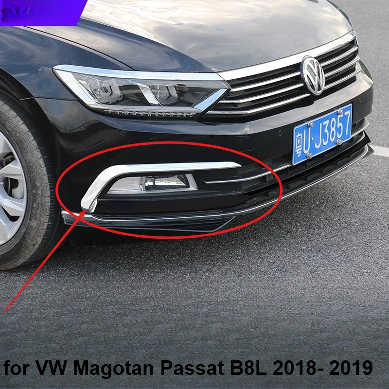 

High-quality ABS Car Front Fog Light Lamp Frame Cover Trim for VW Magotan Passat B8L 2018- 2019 Decoration Accessories