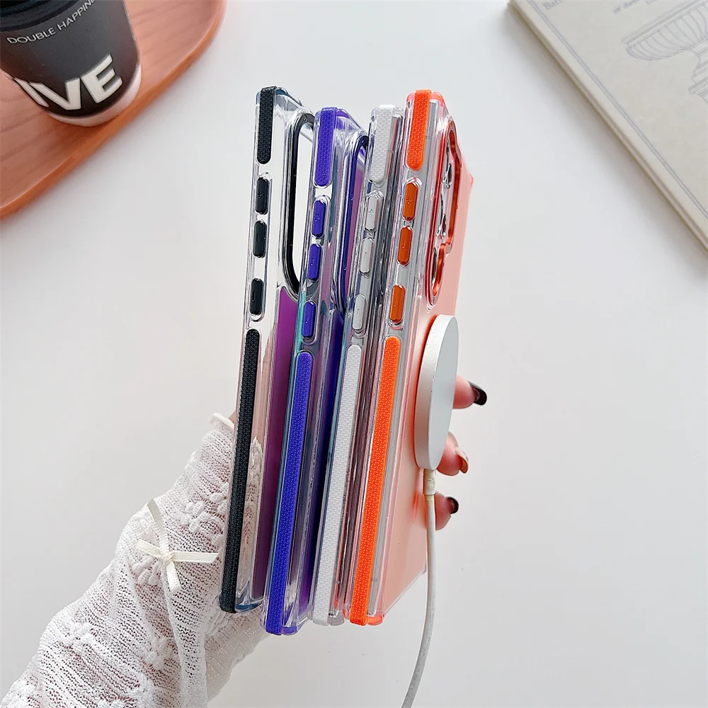 Magnetische Handyhülle mit Farbwechsel für Magsafe, kompatibel mit Samsung S26 Ultra, S24 FE, S25 Edge, S23 Plus, S22, S21, A56, A55, A54, A53, A05S. – Detail 10