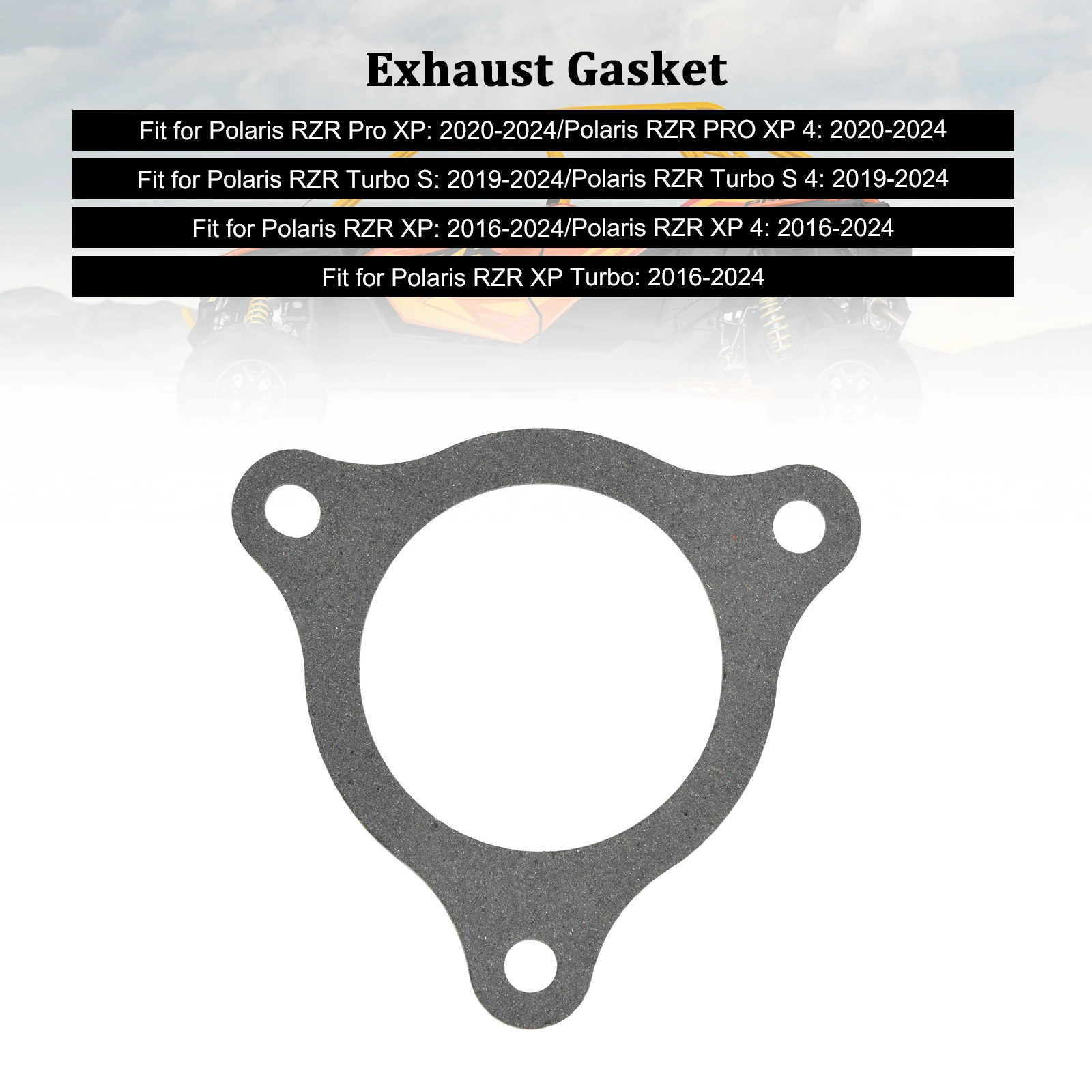 Topteng 5814340 5814963 Upgraded Exhaust Gasket for Polaris RZR Turbo XP PRO 2016-2023