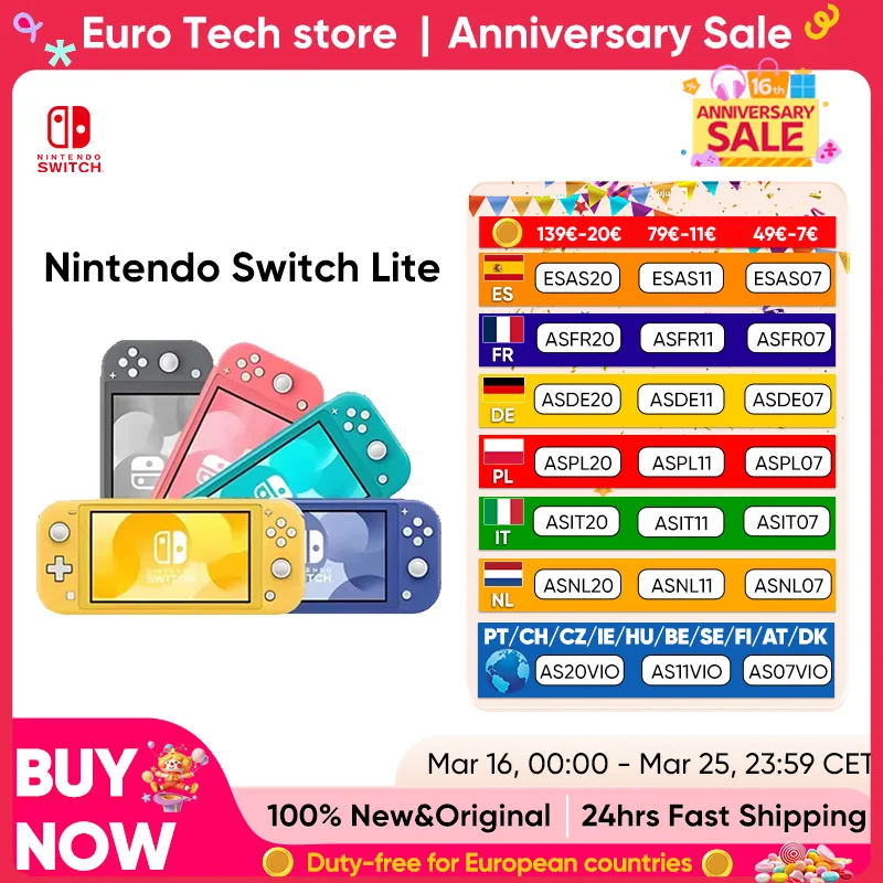 Console di gioco portatile Nintendo Switch Lite Controller Joy Con ...