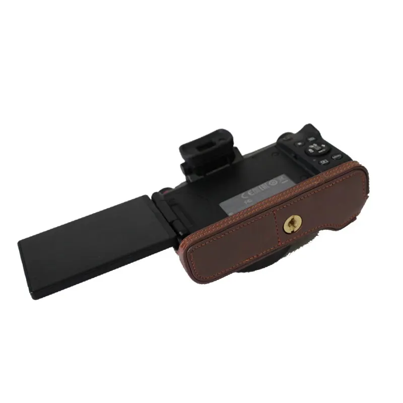 Penutup setengah tubuh pelindung kulit PU untuk casing kamera Canon PowerShot G1X Mark III G1XIII G1X3