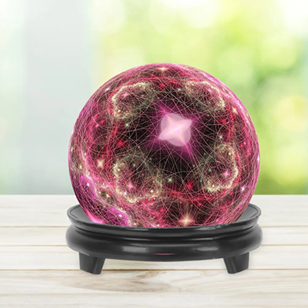 

2Pcs Crystal Ball Stand Wooden Holder Smooth Texture Unique Shape Nice Decoration for Home Office Gourd Sphere Stand