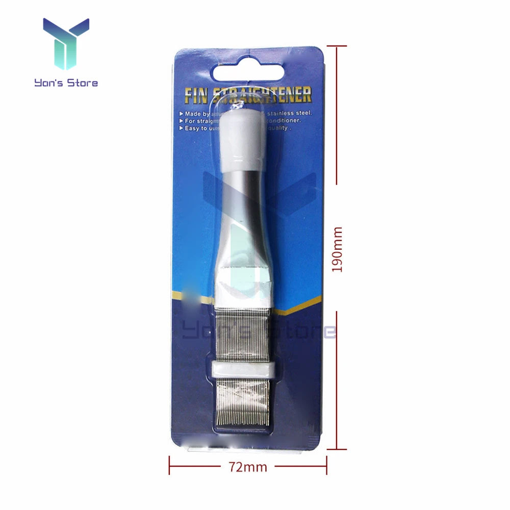 1Pcs สแตนเลสสตีล Fin แปรงหวีสำหรับ Air Conditioner ใบมีด Cooling Straightening เครื่องมือทำความสะอาดเครื่องมือ