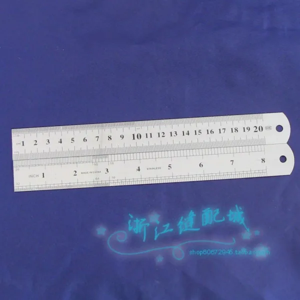 Regla común de acero inoxidable de lado imperial métrico preparado y de pulgada, regla de 8 pulgadas/20 cm