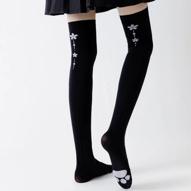 Rosa Katzenpfoten-Socken über dem Knie, süße Lolita-Oberschenkelstrümpfe für Damen, Cosplay 3D-Kätzchenkrallen-Strümpfe – Detail 16