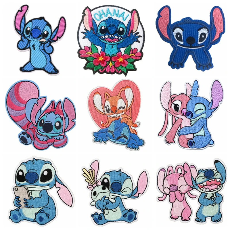 Disney\'s new product, Stitch embroidery, iron on patch, children\'s clothing patches, brand patches for clothing anime patch