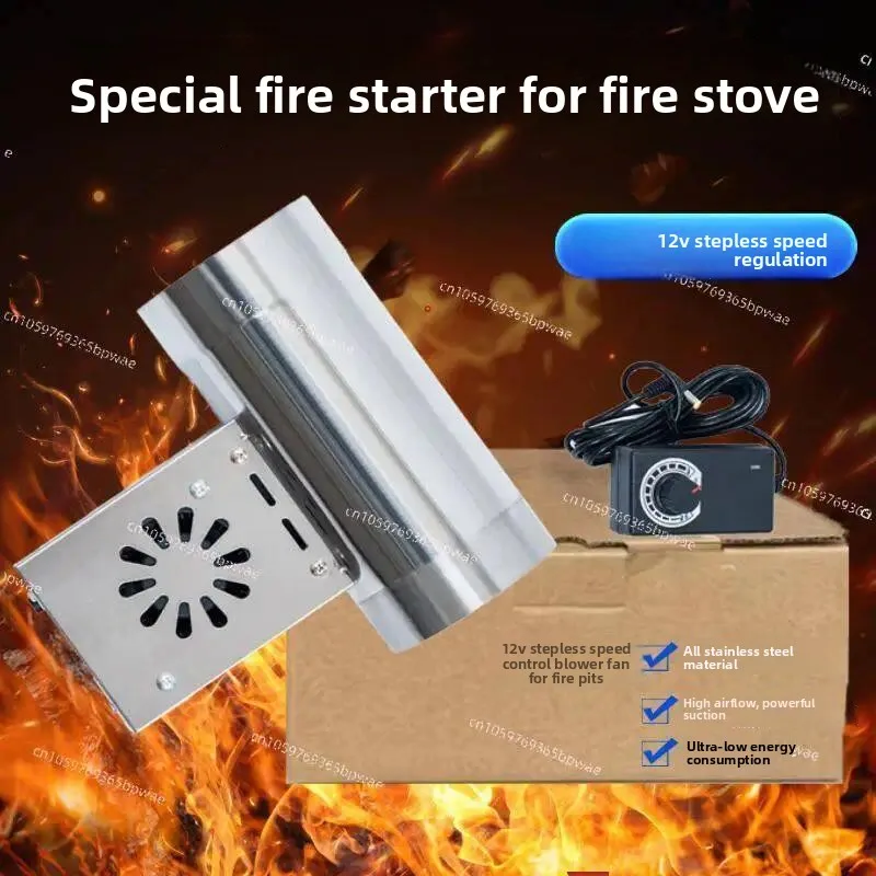 Rural Wood Stove Straight Draft  Roasting Chimney  Fan, Anti-inverted Smoke Exhaust Smoke Anti-return Air Smoke Extractor