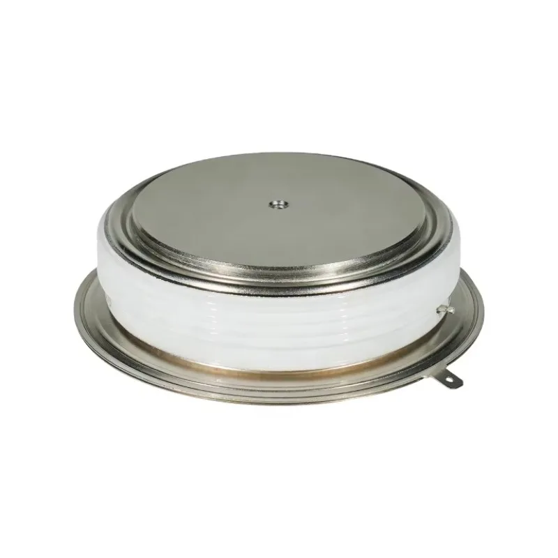 Disc fast-switching N-type semiconductor thyristor for pressure-mounted enclosures