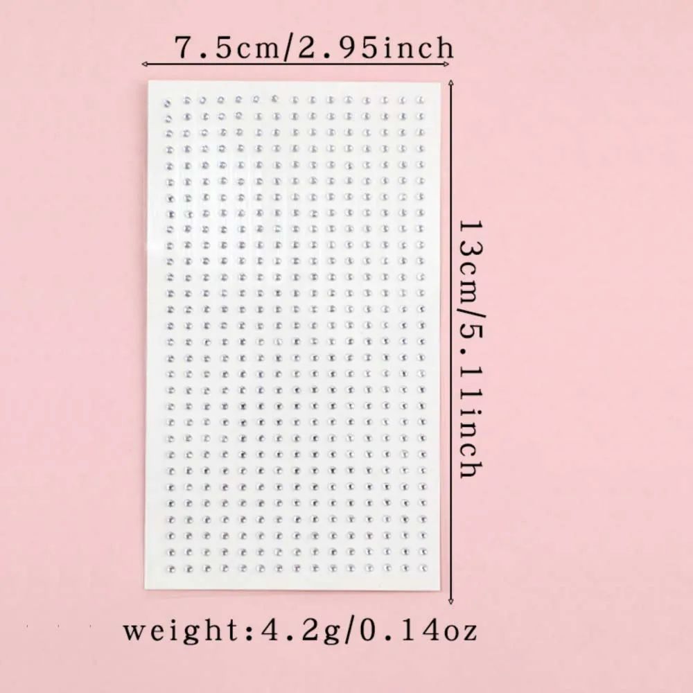 2mm Facial Gem Hair Gem Sticker Eyebrow Gem Sticker Diamond Sticker Concert Look Face Gems