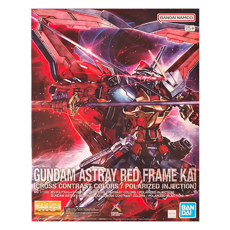 Bandai MG 1/100 Gundam Astray Red Frame Kai Cross Contrast Colors Polarized Injection Original Action Figure Model Toy Gift