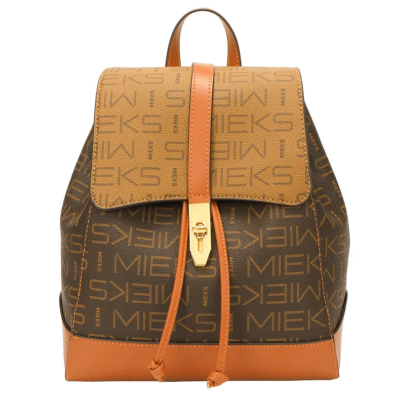 

2025 New Versatile Retro Printed Backpack Women's Large Capacity Backpack Korean Edition Student Backpack Travel Bag Leisure y2k